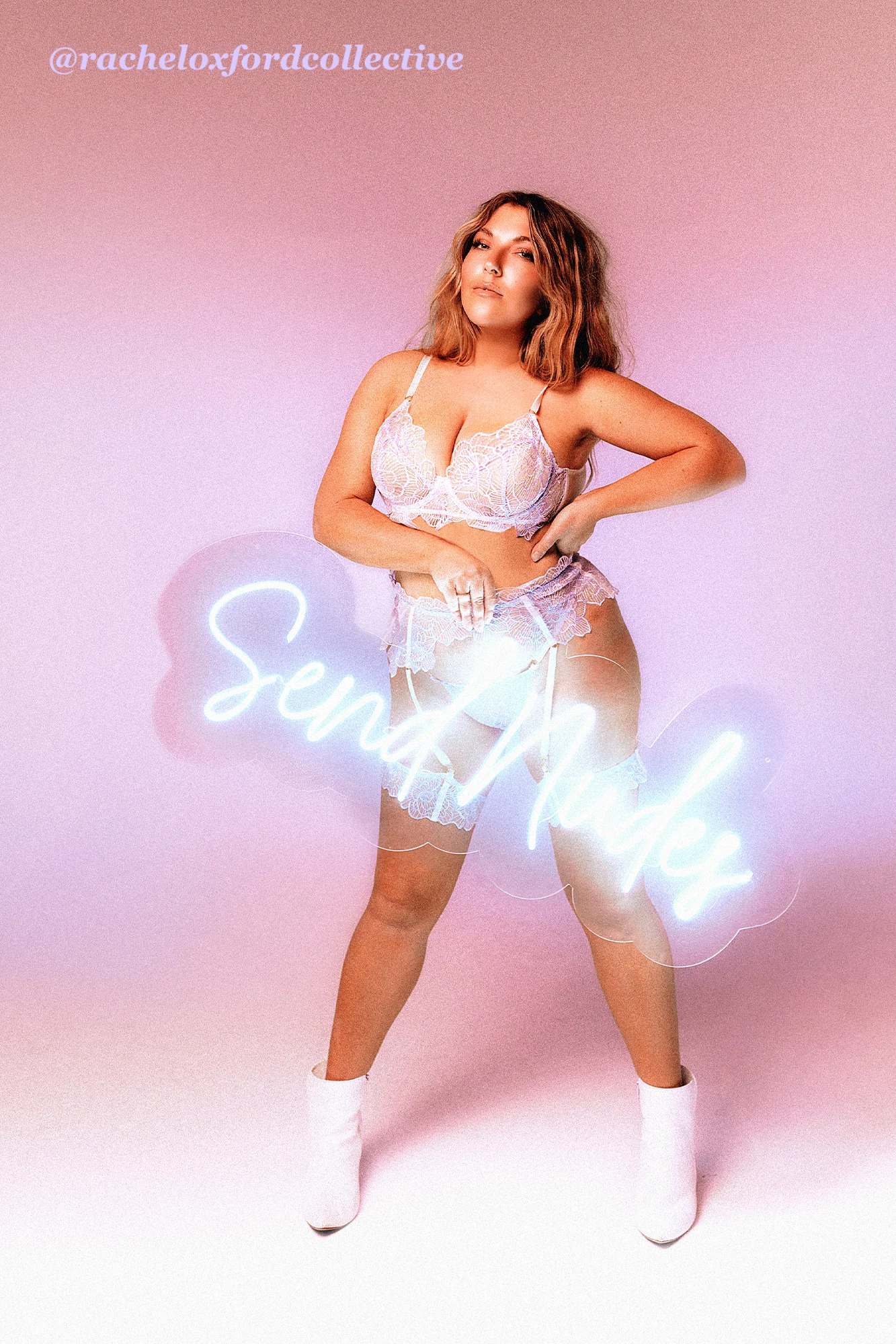 Flower Embroidered Blush Lingerie Set - Image 6