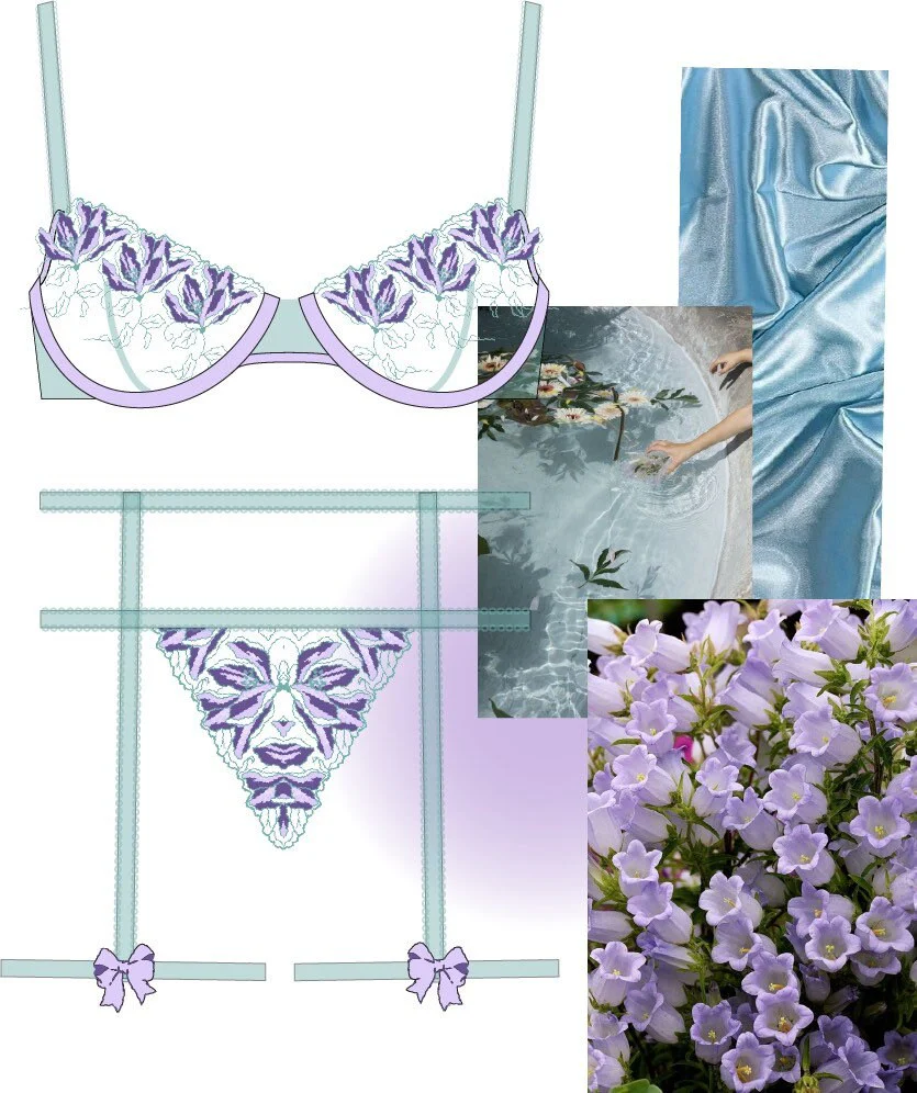 Lilac Floral Lingerie Set - Image 7