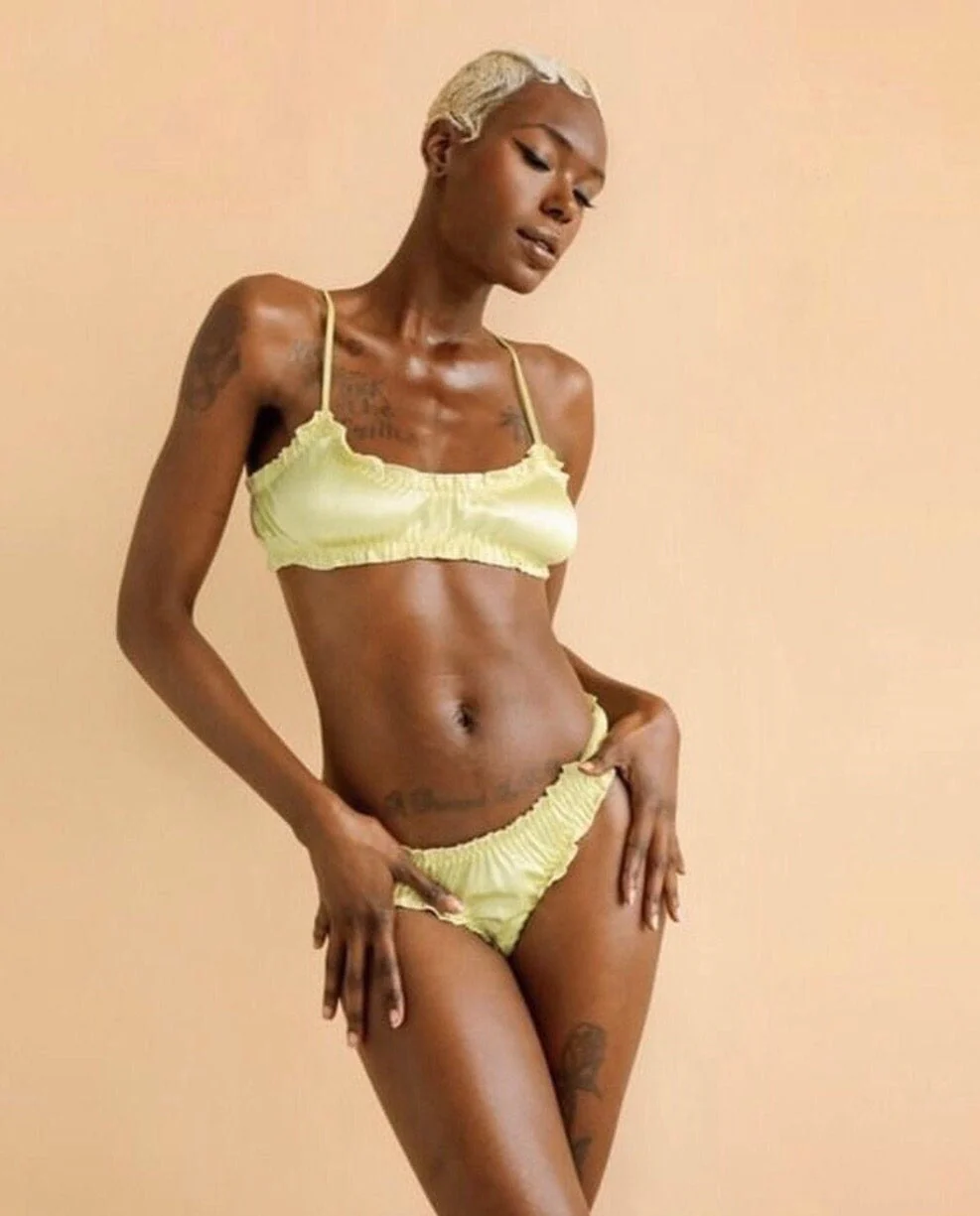 Silk Bralette Underwear Set - Image 3